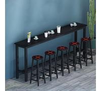 Mesa de barra de desayuno estrecha rústica industrial que ahorra espacio, consola de isla de cocina, radiador largo, muebles de comedor para jardín, pub, acabado de nogal claro