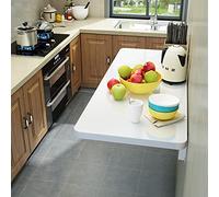 Mesa de barra de desayuno plegable de pared resistente - Mesa de hojas caídas que ahorra espacio para cocina y oficina en casa - Estante plegable compacto para espacios pequeños