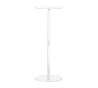 Mesa de bebida acrílica para espacios pequeños, soporte de flores de acrílico alto, mesa redonda, cuarto de baño, lado para vivir alto