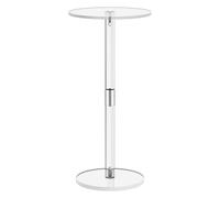 Mesa De Bebidas Redonda De Acrílico - 54,1 X 25,4 Cm, Mesa De Refuerzo Transparente, Diseño Minimalista Moderno | Extremo Redondo De Acrílico Ligero Para Salón, Dormitorio, Balcón Y Espa a