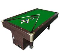 Mesa de Billar Juegos de Billar Pool 8 ft Modelo Zeus Verde Medición de 220 x 110 cmcarambola con Monedero Manual - Nuevo embalado