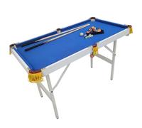 Mesa de Billar Plegable, Mesa de Billar Portátil con Accesorios, Esquinas Redondeadas y Patas Ajustables, Estructura Estable y Robusta para Niños y Adultos