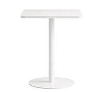 Mesa De Bistró Con Pedestal Cuadrada Blanca Multiusos, Mesa Alta Con Base Redonda De Una Sola Columna, Mesas Auxiliares De Comedor Versátiles Para Cafetería, Cocina Casera, Balcón(48x48x72cm)