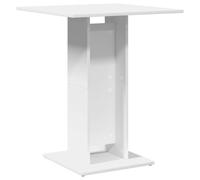 Mesa de Bistró de Madera Contrachapada Blanca 60x60x75 cm | Mesa alta de bar, comedor, diseño sencillo y elegante, fácil de montar, fácil de limpiar