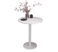 Mesa de bistró Redonda Blanca para cócteles, bistró y Pub | Mesa Auxiliar pequeña para salón, Dormitorio y balcón | Mesa de Centro, Comedor, sofá y Mesa de té con Base de Metal (tamaño: 70 x