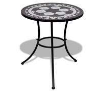 Mesa de bistro terraza mosaico negro y blanco 60 cm