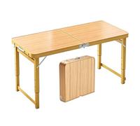 Mesa de caballete plegable rectangular 100/120/180cm Mesas comedor plegables rectangulares Estaciones de trabajo pánico acampar altura ajustable Mesa utilitaria parrilla al aire libre(180cm/5.9ft)