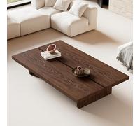 Mesa de Café Baja Japonesa de Madera Estilo Wabi-sabi - Mesa Rectangular Tatami para Meditación y Altar, Mueble de Acento para Salón, Ahorro de Espacio(Walnut,100*60*35cm/39.4*23.6*13.8in)
