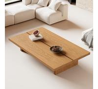Mesa de Café Baja Japonesa de Madera Estilo Wabi-sabi - Mesa Rectangular Tatami para Meditación y Altar, Mueble de Acento para Salón, Ahorro de Espacio(Oak,100*60*35cm/39.4*23.6*13.8in)