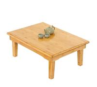 Mesa de café Baja Plegable de bambú - Mesa para sentarme en Piso y meditación, 39.5x23.6x10.6 - Acabado Natural Beauty Comes