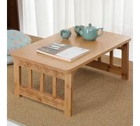 Mesa de café de la casa de madera, mesa de café a la mesa, mesa de madera rectángulo bajo, mesa de café de madera, mesa central retro, ensamblaje fácil, para la oficina en el hogar o la sala de