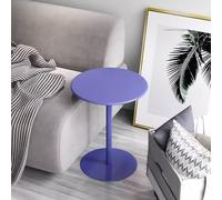 Mesa De Café, Mesa De Bar De Pared, Mesa De Bar Alta, Mesa De Bar, Mesa Auxiliar Pequeña Azul Redonda, Mesa De Comedor De Café con Base De Metal, Mesa De Cóctel Alt,One Color-48x48x72cm