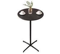 Mesa De Café, Mesa De Bar De Pared, Mesa De Bar Negra, Mesa De Centro, Mesa De Pub Redonda, Mesa Auxiliar De 105 Cm De Altura, Mesa De Bistró Alta, Mesa De Comedor,One Color