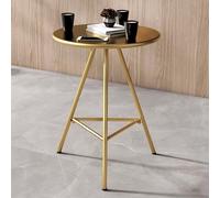 Mesa De Café, Mesa De Barra De Pared, Mesa De Bar Dorada, Mesa De Bistró para Pub, Mesa Auxiliar Superior De 60 Cm/23,6 Pulgadas con Marco De Metal, Mesa De Cóctel,One Color-One Size