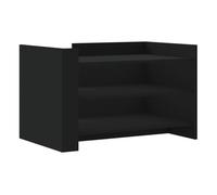 Mesa de café - mesa de centro madera de ingeniería negra 80x50x50 cm