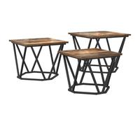 Mesa de Café Moderna de Roble Ahumado con Amplio Almacenamiento, Diseño Modular, Ideal para Reuniones Informales en la Sala de Estar, Chic MDF, Con Resistencia al Agua, Mesa de Madera Rectangular