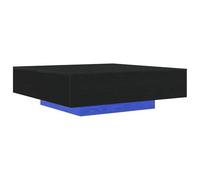 Mesa de Café Moderna de Roble Negro para Sala de Estar Diseño Cuadrado Acabado Mate 100 x 31 cm Uso Interior Duradera y de Fácil Mantenimiento Muebles Estilosos para el Hogar Mesa de Café Baja de Made