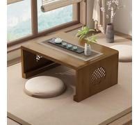 Mesa de café plegable de bambú, mesa de meditación ligera y portátil para yoga, té o decoración del hogar, diseño ecológico para sala de estar, dormitorio o uso al aire libre
