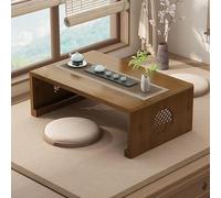Mesa de café plegable de bambú, mesa de meditación ligera y portátil para yoga, té o decoración del hogar, diseño ecológico para sala de estar, dormitorio o uso al aire libre