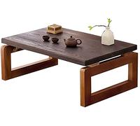 Mesa de café Plegable de Madera sólida para la Sala de Estar de la Sala de Estar Tiempo de té y estudiando marrón 70 * 45 * 30 cm Beauty Comes