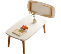 Mesa de café plegable, mesa de piso japonesa baja portátil para espacios pequeños u2013 ideal para dormitorio, sala de estar, balcón, fácil de usar para comer, no se requiere ensamblaje Beauty