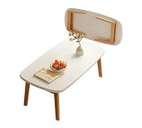 Mesa de café plegable portátil: mesa rectangular baja para espacios pequeños estilo japonés ideal para balcón de sala de estar de dormitorio - No se necesita ensamblaje diseño de ahorro de espacio