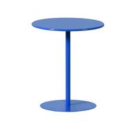 Mesa de café Redonda, Mesa de Acento pequeña y Minimalista de Hierro Forjado, Mesa Auxiliar multipropósito para Sala de Estar, al Lado del sofá, Dormitorio Blue,40x50cm