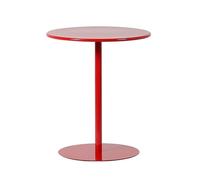 Mesa de café Redonda, Mesa de Acento pequeña y Minimalista de Hierro Forjado, Mesa Auxiliar multipropósito para Sala de Estar, al Lado del sofá, Dormitorio Red,40x50cm