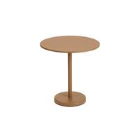 Mesa de Café y Jardín Lineal de Acero Ø70 Naranja Quemado