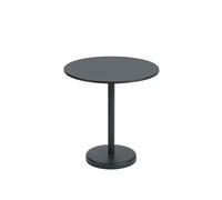 Mesa de Café y Jardín Lineal de Acero Ø70 Negro