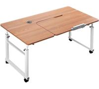 Mesa de cama con ruedas, escritorio de cama móvil, escritorio ajustable para laptop, mesa sobre la cama para un uso fácil, ideal para trabajar y estudiar
