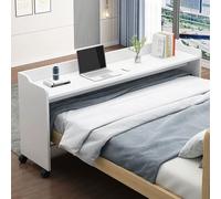 Mesa de Cama con Ruedas para computadora portátil, Mesa de Cama rodante con Deflector, Escritorio de Cama móvil para Dormitorio, Mesa de Trabajo sobre la Cama, se Puede Usar como Mesa de Estudio.