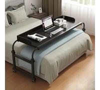 Mesa de cama para laptop de altura ajustable con ruedas, escritorio portátil y bandeja de servir, mesa médica rodante para desayuno y estación de trabajo