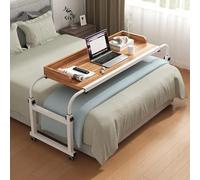Mesa de cama para laptop de altura ajustable con ruedas, escritorio portátil y bandeja para servir, mesa médica rodante para desayuno y estación de trabajo