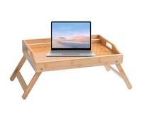 Mesa de cama para ordenador portátil, bandeja de desayuno ajustable, mesa para ordenador portátil, diseño ligero, patas plegables, material duradero, superficie multiusos, fácil almacenamiento, mesa