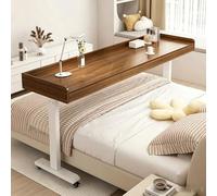 Mesa de Cama para Ordenador Portátil con Ruedas Madera Maciza Escritorio sobre La Cama con Cajones Elevación Eléctrica Mesa Médica sobre La Camaa para Dormitorio Sala de Estar Oficina Hospital(C)