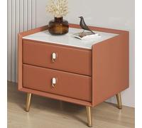 Mesa de cama pequeña escandinava con 2 drawers Wooden Nightstand & Side Table for Bedroom Living Room Entryway Compact Storage Solution for Home & Home Office