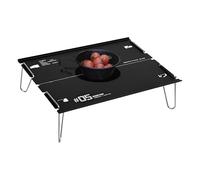 Mesa de campamento plegable - mesa de jardín compacta - mochilero ta.ble | Pestaña de playa ligera resistente al calor. Llegue con patas de acero inoxidable, diseño plegable y resistente para la cámar