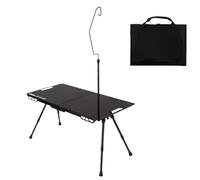 Mesa De Camping - Escritorio Utilitario Plegable Y Ajustable, Estación De Trabajo Portátil Para Mochileros | Ajuste De Altura De Superficie Exterior Ligero, Estable Para Jardín, Barbacoa, Viajes Y Act