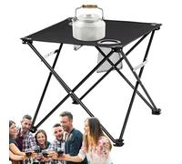 Mesa De Camping - Mesa De Camping Al Aire Libre | Pequeñas Mesas Plegables | Mesas Ligeras Con 2 Portatazas | Accesorio De Campamento De Oficina Portátil Para Comer Restauración De Rando