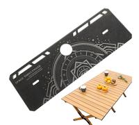 Mesa de camping - Mesa de camping con placa de acrílico, soporte para farolillos - accesorios de muebles altamente transparentes estables para mujeres, parejas, adolescentes, adultos, hombres, jardín