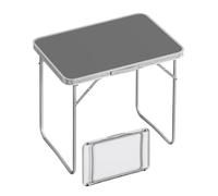 Mesa de Camping Mesa Plegable de Exterior con Asa 70x50x60cm, Aluminio y MDF, for Picnic Playa, Gris(Grey)