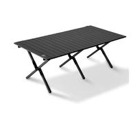 Mesa de camping plegable compacta ultraligera de acero al carbono con bolsa de transporte para barbacoa, cocina al aire libre, festivales, playa y actividades, mesa auxiliar portátil