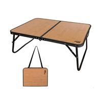Mesa De Camping Plegable Efecto Bambú C/asas Transporte Aktive MKP