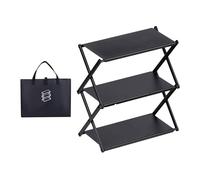 Mesa de Camping Plegable, estantes de Almacenamiento Plegables para Camping, estantes de Almacenamiento de Capas de Metal innovadores para el hogar, entusiastas del Aire Libre, Camping y