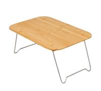 Mesa de camping plegable - Mesa de camping de madera | Mesa de picnic plegable | Escritorio portátil de madera | Pequeña mesa de picnic al aire libre para jardín, terraza, balcón, avaricia trasera