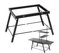 Mesa de camping plegable, mesa plegable portátil, mesa al aire libre de aluminio, estante de escritorio multifuncional al aire libre, soporte de comedor ligero para picnic interino