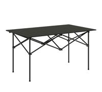 Mesa de camping plegable portátil, altura ajustable de 45 a 65 cm, aluminio ligero, ideal para barbacoas, picnics, fiestas al aire libre, uso en el jardín, 120 x 55 x 50/80 cm