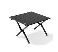 Mesa de camping plegable portátil compacta de acero al carbono ultraligera con bolsa de transporte para barbacoa, cocina, playa, festival y actividades al aire libre