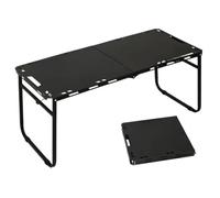 Mesa de Camping Plegable,portátil con Patas Que se abren automáticamente,Picnic de sobremesa Grande,Metal Que se pliega en un Segundo Black